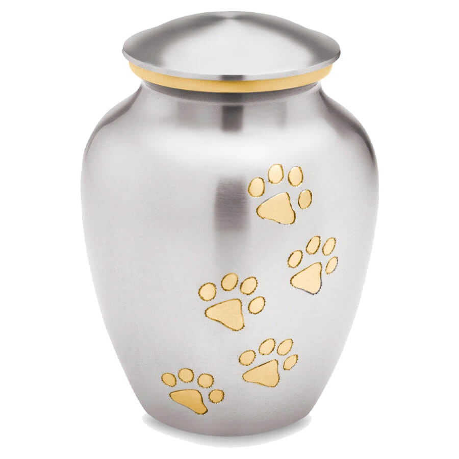 Silver and Gold Love Urn Pet Cremation South Dakota