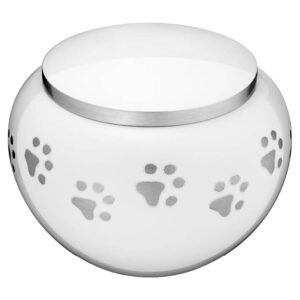 White and Silver Love Urn Pet Cremation South Dakota