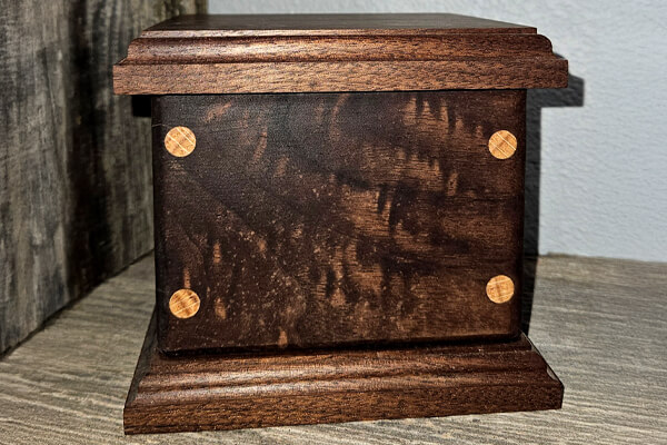 Bold Solid Walnut Urn Pet Cremation South Dakota